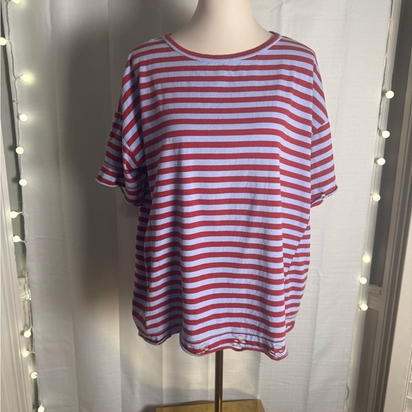 Easel Red and Purple Striped Short Sleeve Tee - Picture 11 of 11